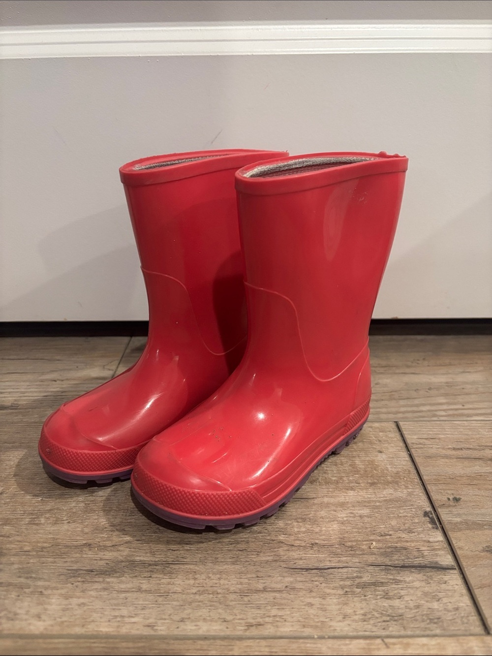 Kids Pink Waterproof Rain Boots Size 7-8